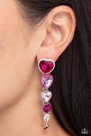 Cascading Casanova Multi Post-Earring - Paparazzi - Dare2bdazzlin N Jewelry