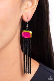 Dreaming Of TASSELS Black Earring - Paparazzi - Dare2bdazzlin N Jewelry
