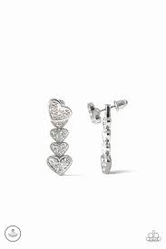 Heartthrob Twinkle White Post Earring - Paparazzi - Dare2bdazzlin N Jewelry