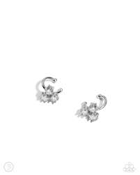 Ethereal Ensemble White Earring Cuff - Paparazzi - Dare2bdazzlin N Jewelry