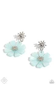 Poetically Pastel Blue Post Earring - Paparazzi - Dare2bdazzlin N Jewelry