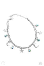 Stellar Sashay Blue Anklet - Paparazzi - Dare2bdazzlin N Jewelry