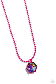 Sprinkle of Simplicity Pink Necklace - Paparazzi - Dare2bdazzlin N Jewelry