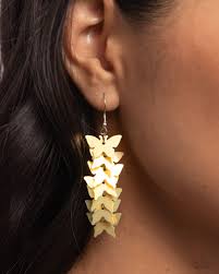 Aerial Ambiance Yellow Earring - Paparazzi - Dare2bdazzlin N Jewelry