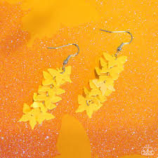 Aerial Ambiance Yellow Earring - Paparazzi - Dare2bdazzlin N Jewelry