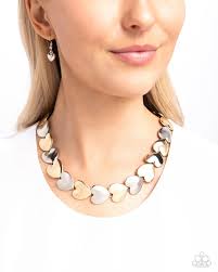 Heirloom Hearts Multi Necklace - Paparazzi - Dare2bdazzlin N Jewelry