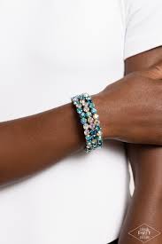 Iridescent Incantation Blue Bracelet - Paparazzi - Dare2bdazzlin N Jewelry