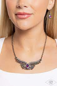 Smoldering Shimmer Multi Necklace - Paparazzi - Dare2bdazzlin N Jewelry