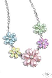 Fiercely Flowering Multi Necklace - Paparazzi - Dare2bdazzlin N Jewelry