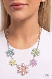 Fiercely Flowering Multi Necklace - Paparazzi - Dare2bdazzlin N Jewelry