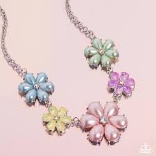 Fiercely Flowering Multi Necklace - Paparazzi - Dare2bdazzlin N Jewelry