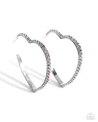 Halftime Hearts Multi Hoop Earring - Paparazzi - Dare2bdazzlin N Jewelry