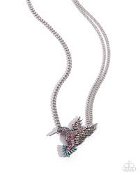 Hummingbird Headline Purple Necklace - Paparazzi - Dare2bdazzlin N Jewelry