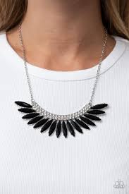 Flauntable Flamboyance Black Necklace - Paparazzi - Dare2bdazzlin N Jewelry