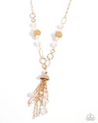 Designated Diva Gold Blockbuster Necklace - Paparazzi