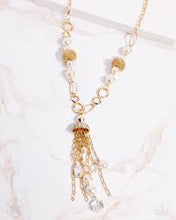 Load image into Gallery viewer, Designated Diva Gold Blockbuster Necklace - Paparazzi
