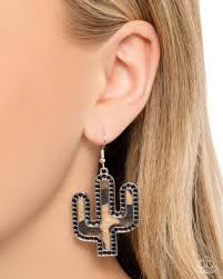 Western Worth Black Earring - Paparazzi - Dare2bdazzlin N Jewelry