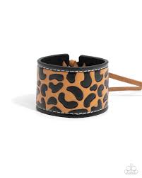 Leopard Leader Brown Bracelet - Paparazzi