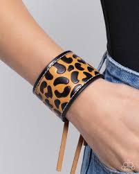 Leopard Leader Brown Bracelet - Paparazzi