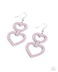 Dedicated Darling Pink Earring - Paparazzi - Dare2bdazzlin N Jewelry