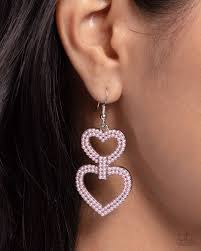 Dedicated Darling Pink Earring - Paparazzi - Dare2bdazzlin N Jewelry