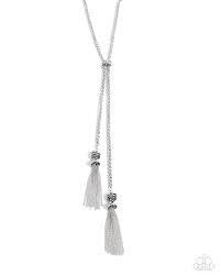 Tassel Transit White Necklace - Paparazzi - Dare2bdazzlin N Jewelry