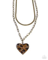 Cheetah Class Brass Necklace - Paparazzi - Dare2bdazzlin N Jewelry