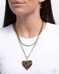 Cheetah Class Brass Necklace - Paparazzi - Dare2bdazzlin N Jewelry
