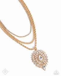 Adorably Administrative Gold Necklace - Paparazzi - Dare2bdazzlin N Jewelry