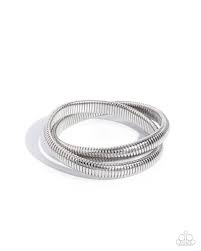 Sleek Specialty Silver Bracelet - Paparazzi - Dare2bdazzlin N Jewelry