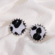 Load image into Gallery viewer, Cowhide Couture Black Post Earring - Paparazzi
