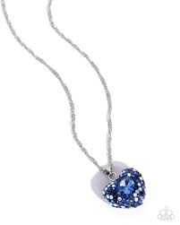 Best Of My Heart Blue Necklace - Paparazzi - Dare2bdazzlin N Jewelry