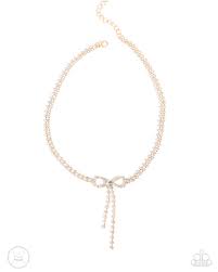 Dapper Delicacy Gold Choker & Dapper Delight Gold Bracelet/ Bundle Set - Paparazzi - Dare2bdazzlin N Jewelry