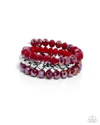 Memorable Makeover Red Bracelet - Paparazzi - Dare2bdazzlin N Jewelry