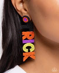 Halloween Hallmark Multi Post Earring - Paparazzi - Dare2bdazzlin N Jewelry