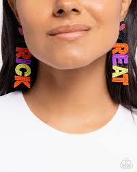 Halloween Hallmark Multi Post Earring - Paparazzi - Dare2bdazzlin N Jewelry