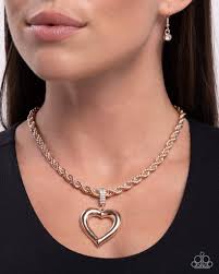 Admirable Academy Rose Gold Necklace - Paparazzi - Dare2bdazzlin N Jewelry