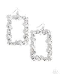 Wishful Wardrobe White Earring - Paparazzi - Dare2bdazzlin N Jewelry