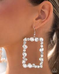 Wishful Wardrobe White Earring - Paparazzi