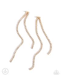 Elevated Elegance Gold Post Earring - Paparazzi - Dare2bdazzlin N Jewelry