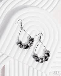 Courageous Chandelier Black Earring - Paparazzi - Dare2bdazzlin N Jewelry