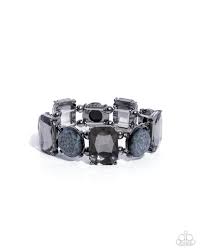 Cloudy Conversation Black Bracelet - Paparazzi - Dare2bdazzlin N Jewelry
