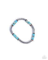 Marbled Mecca Blue Bracelet - Paparazzi - Dare2bdazzlin N Jewelry