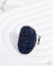 Exaggerated Eitist Blue Ring - Paparazzi - Dare2bdazzlin N Jewelry