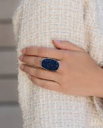 Exaggerated Eitist Blue Ring - Paparazzi - Dare2bdazzlin N Jewelry