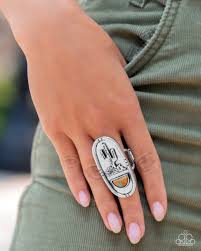 Southwestern Sketch Brown Ring - Paparazzi - Dare2bdazzlin N Jewelry