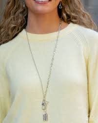 Dreamy Direction Silver Lanyard - Paparazzi - Dare2bdazzlin N Jewelry
