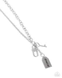 Dreamy Direction Silver Lanyard - Paparazzi - Dare2bdazzlin N Jewelry