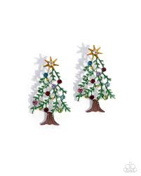 Christmas Credentials Multi Post Earring - Paparazzi - Dare2bdazzlin N Jewelry