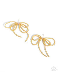 Sophisticated Sprinkle Gold Post Earring - Paparazzi - Dare2bdazzlin N Jewelry